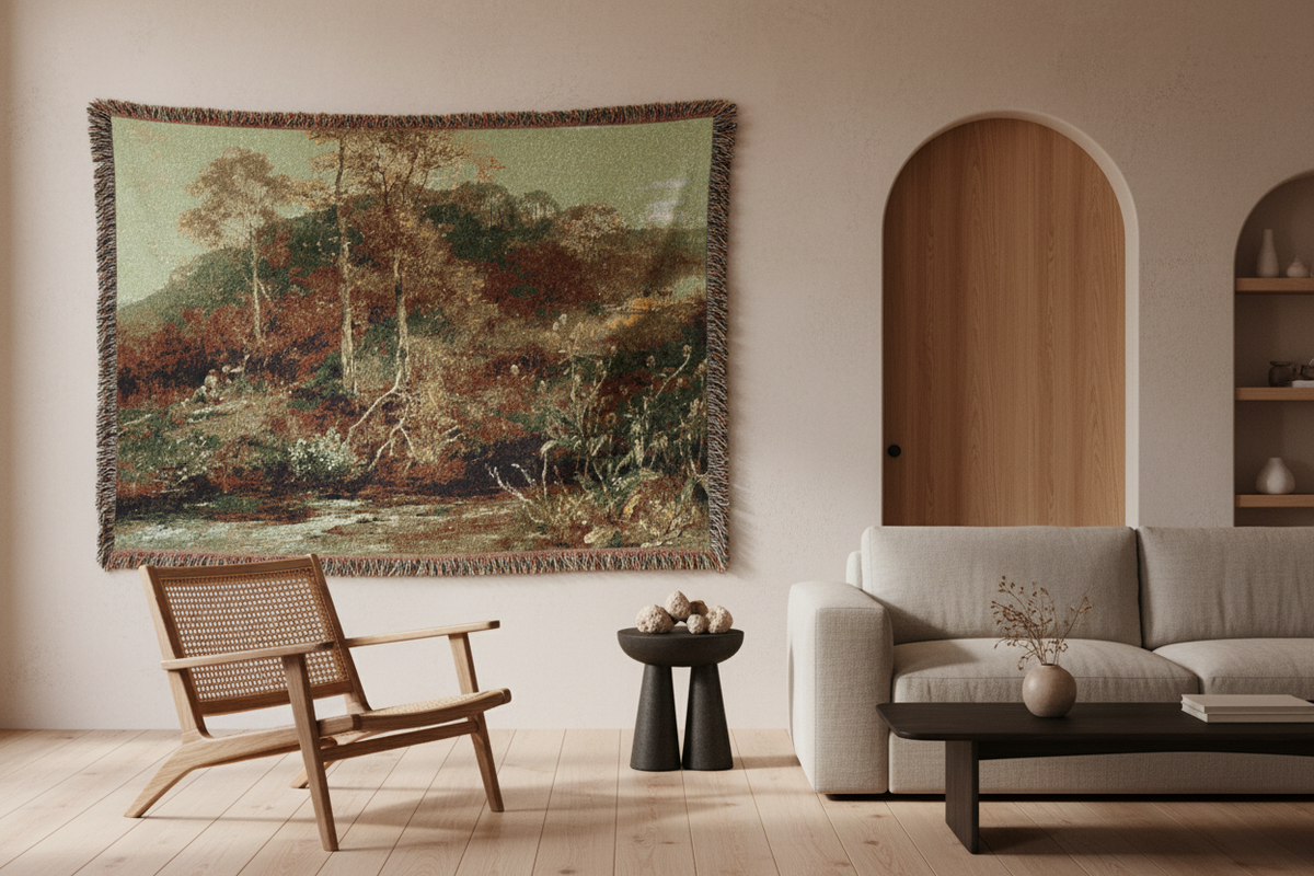 Autumn River Scene, The Brook — Bates Tapestry Blanket