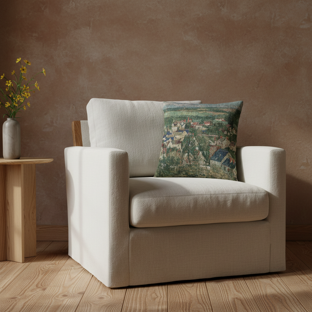 Auvers, Panoramic View — Cezanne Pillow