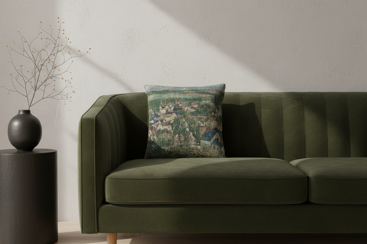 Auvers, Panoramic View — Cezanne Pillow