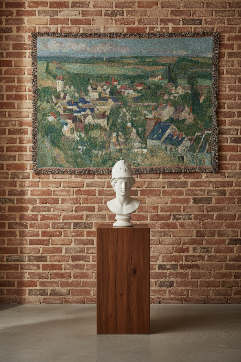 Auvers, Panoramic View — Cézanne Tapestry Blanket