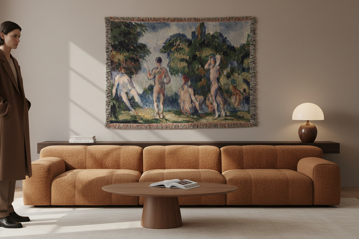 Bathers — Cézanne Tapestry Blanket