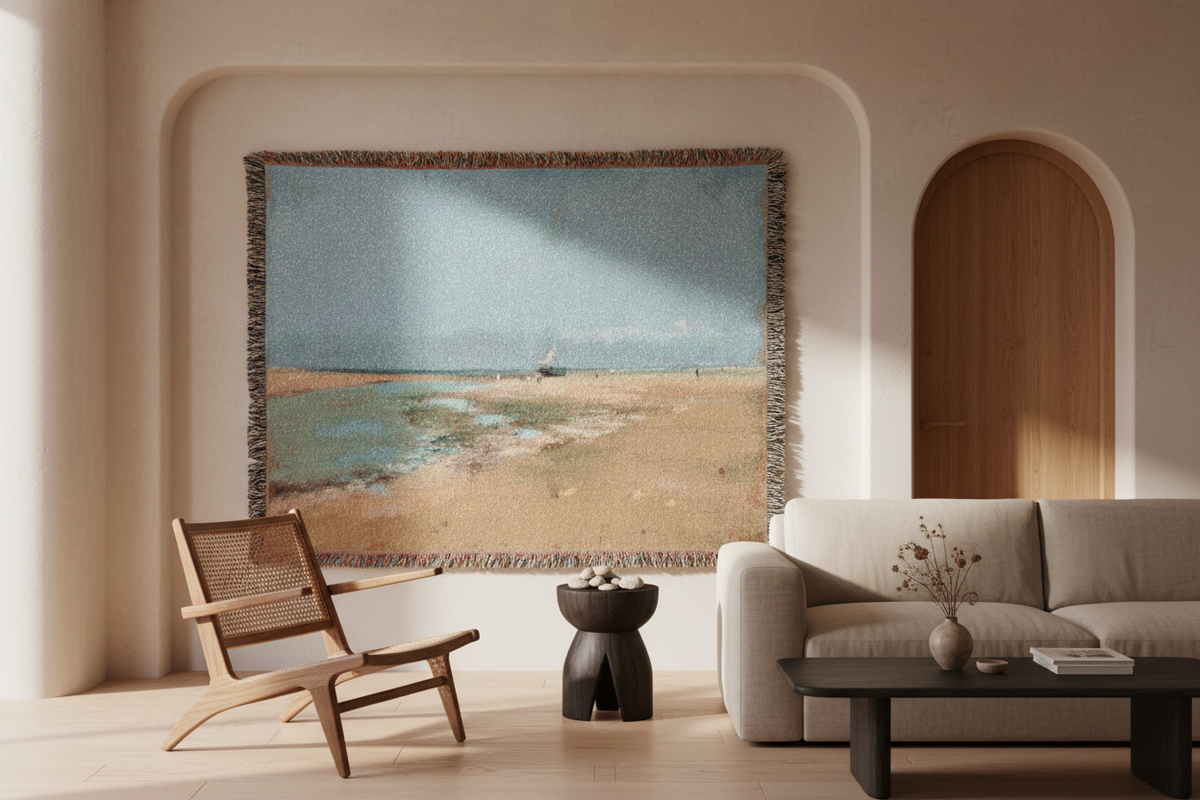 Beach at Low Tide — Degas Tapestry Blanket