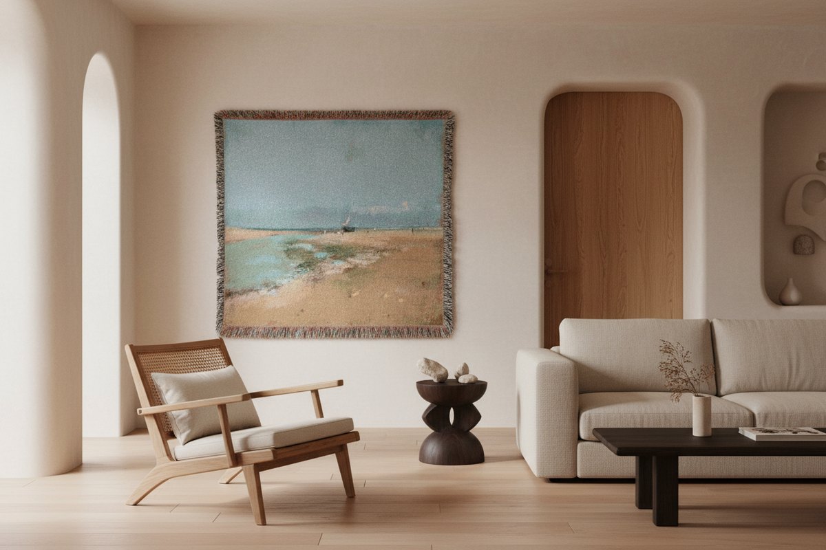 Beach at Low Tide — Degas Tapestry Blanket