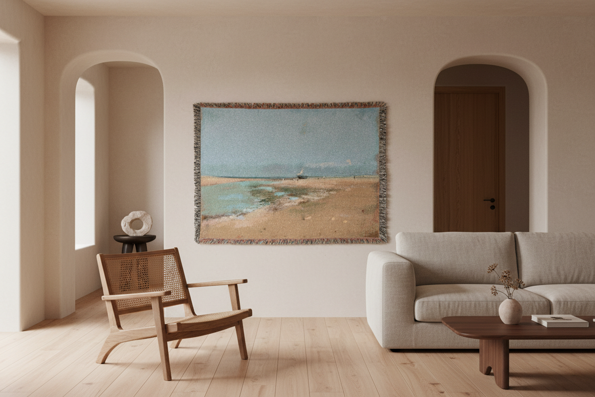 Beach at Low Tide — Degas Tapestry Blanket
