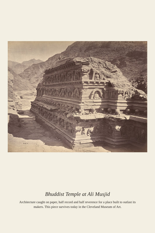 Buddhist Temple at Ali Musjid - Antique Architectural Print