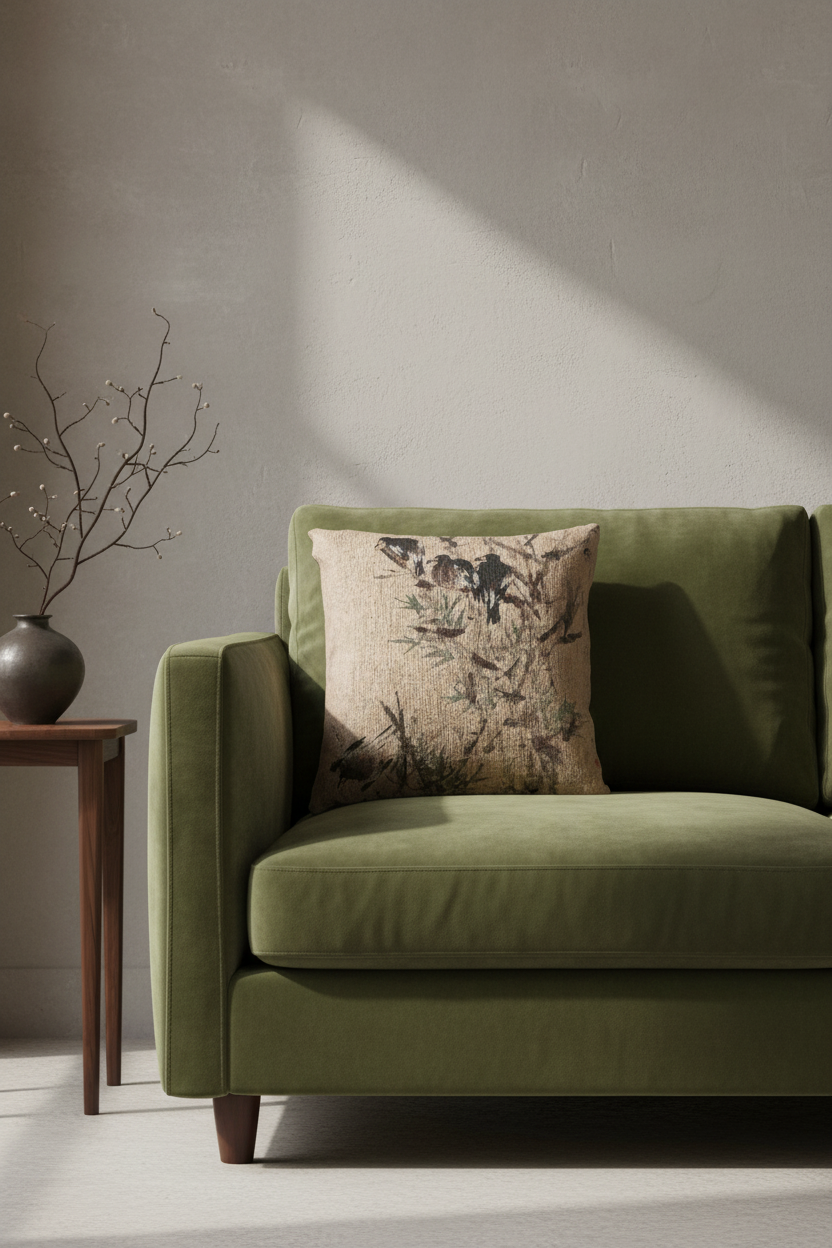 Black Birds Pillow
