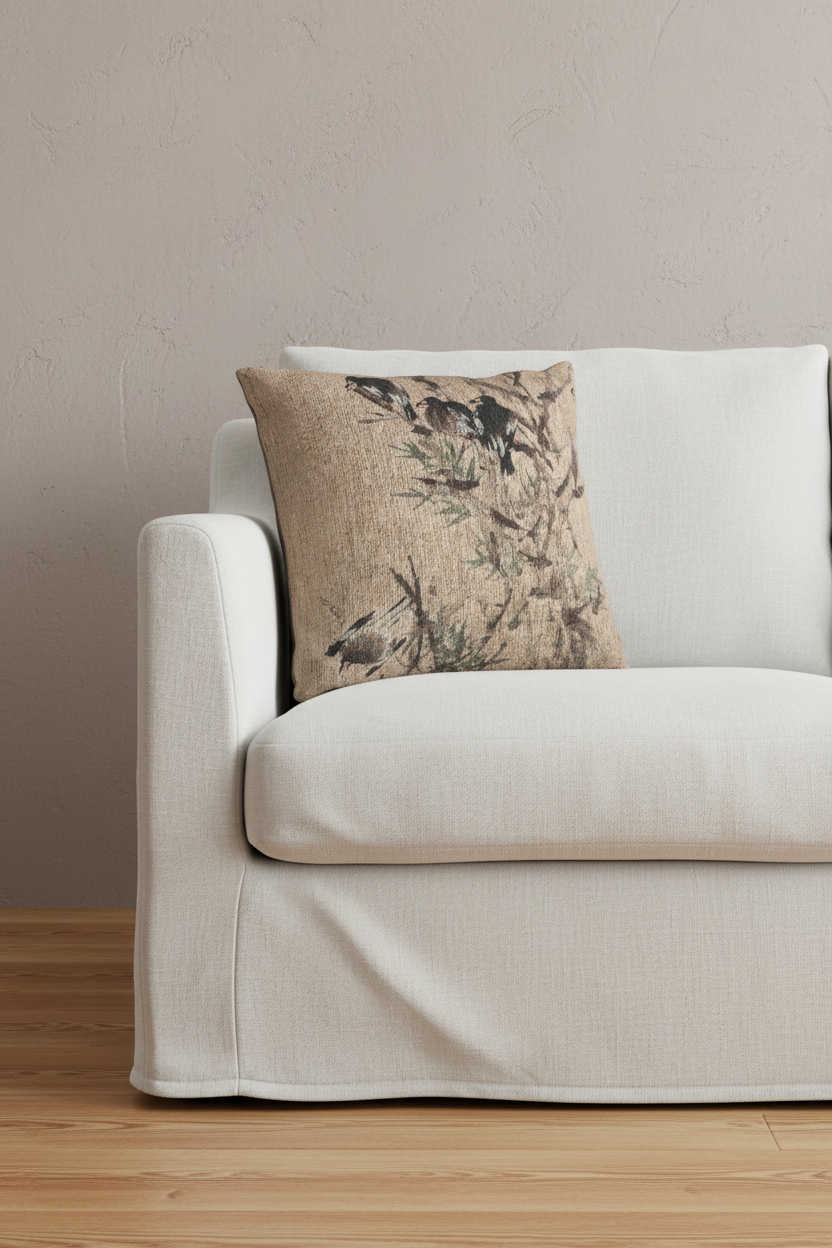 Black Birds Pillow