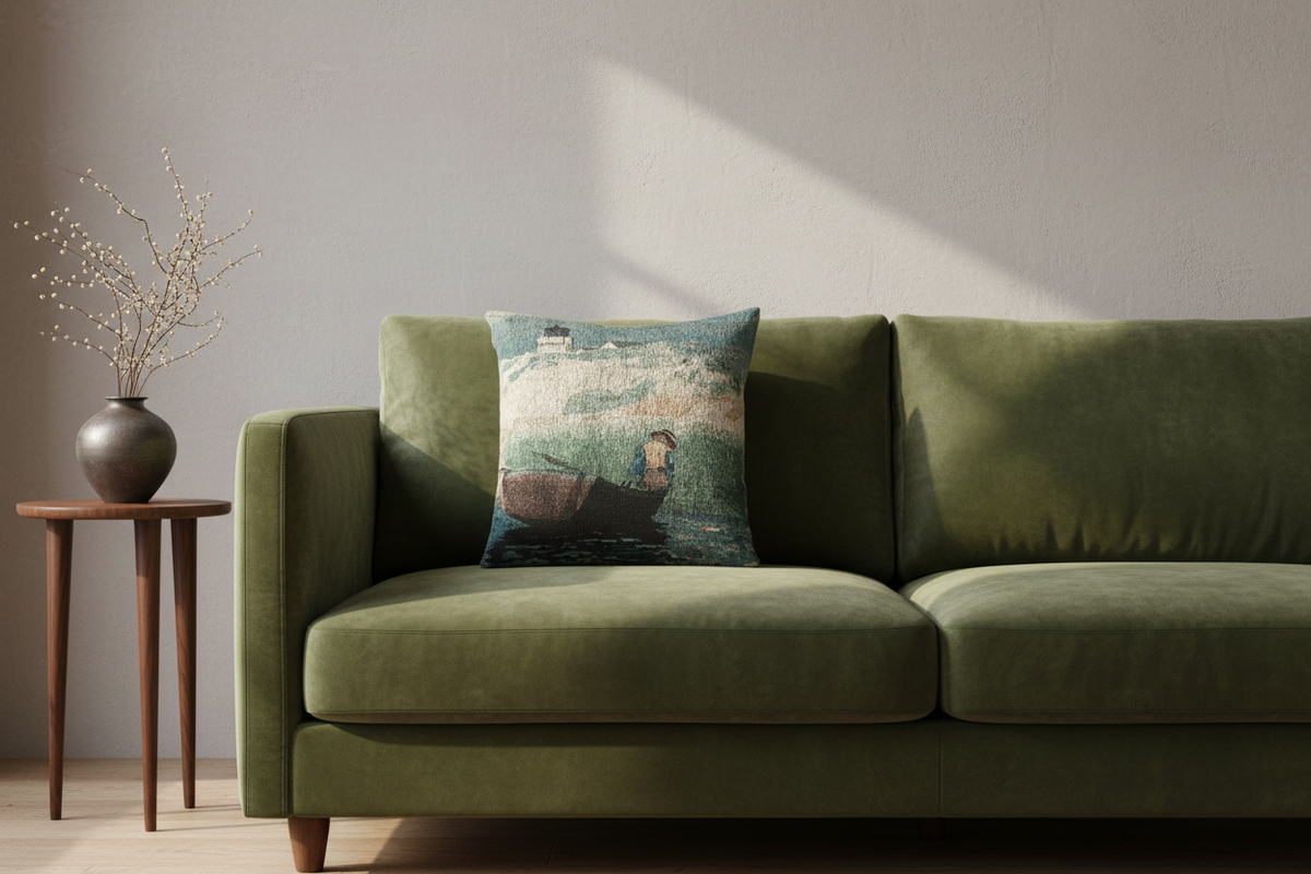 Boy in Boat, Gloucester — Homer Pillow