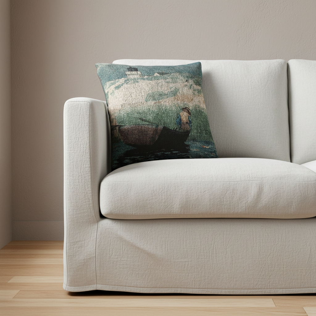 Boy in Boat, Gloucester — Homer Pillow