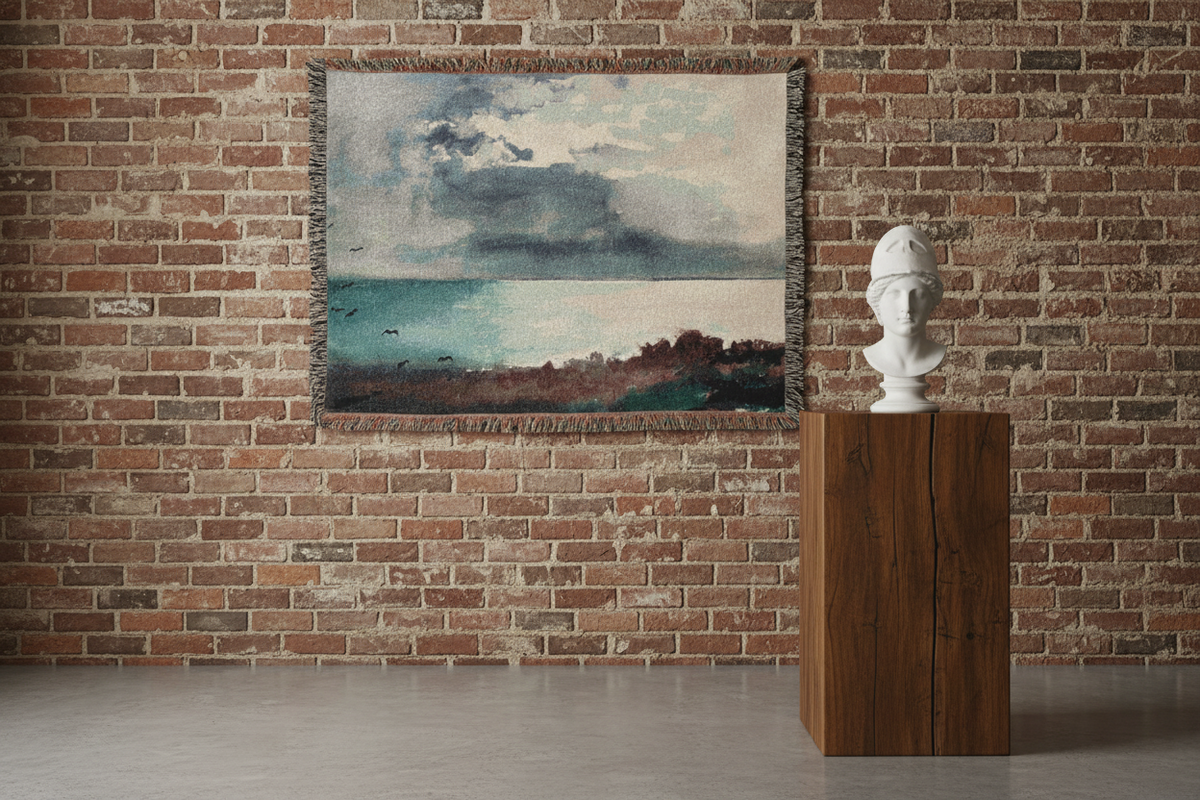 Breaking Storm, Coast of Maine — Homer Tapestry Blanket