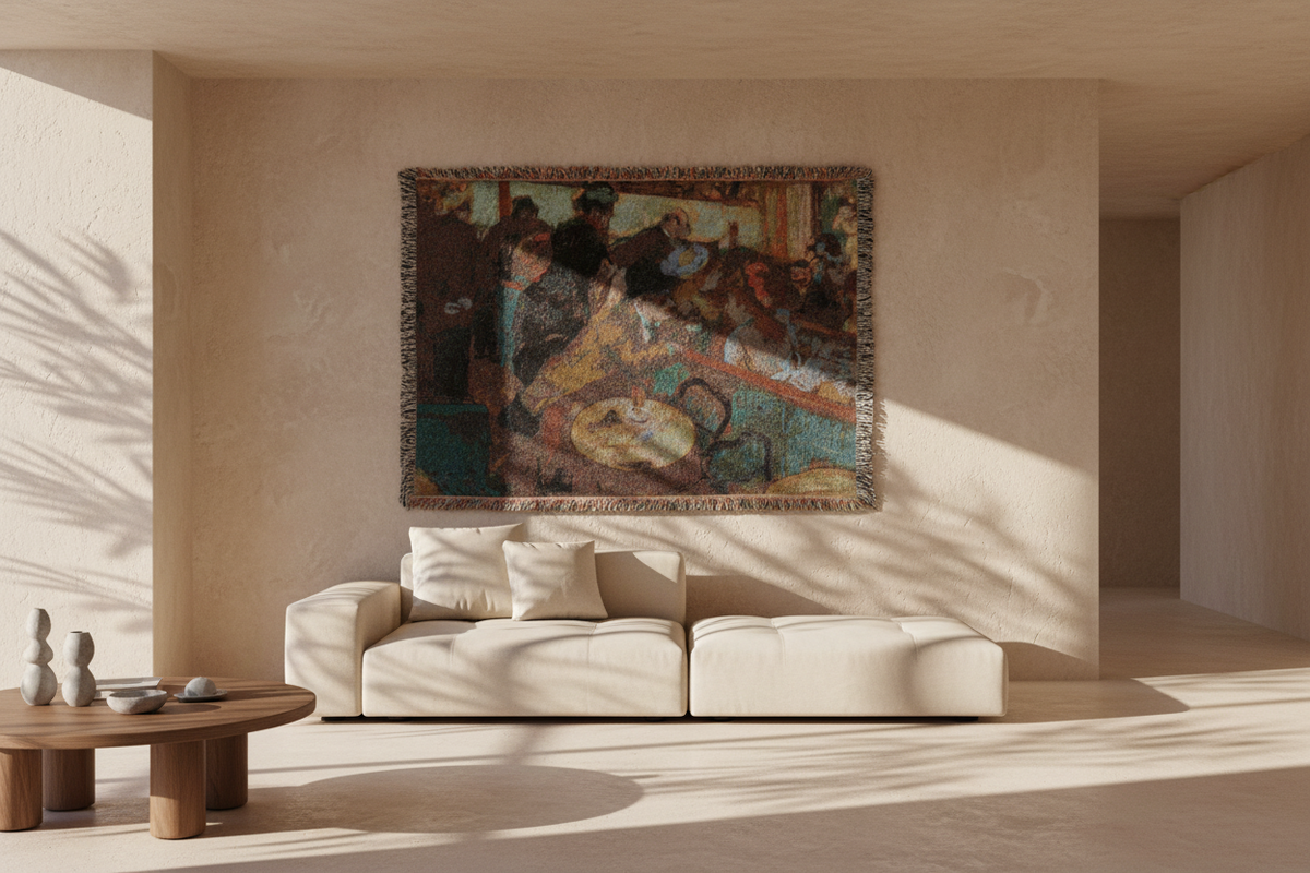 Café-Concert (The Spectators) — Degas Tapestry Blanket