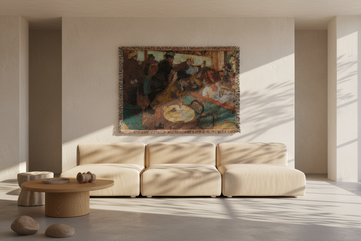 Café-Concert (The Spectators) — Degas Tapestry Blanket