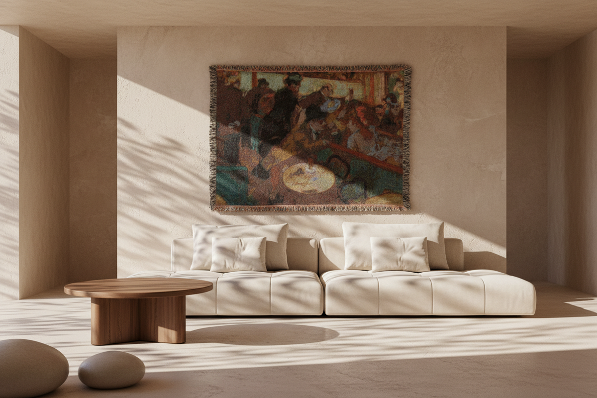 Café-Concert (The Spectators) — Degas Tapestry Blanket
