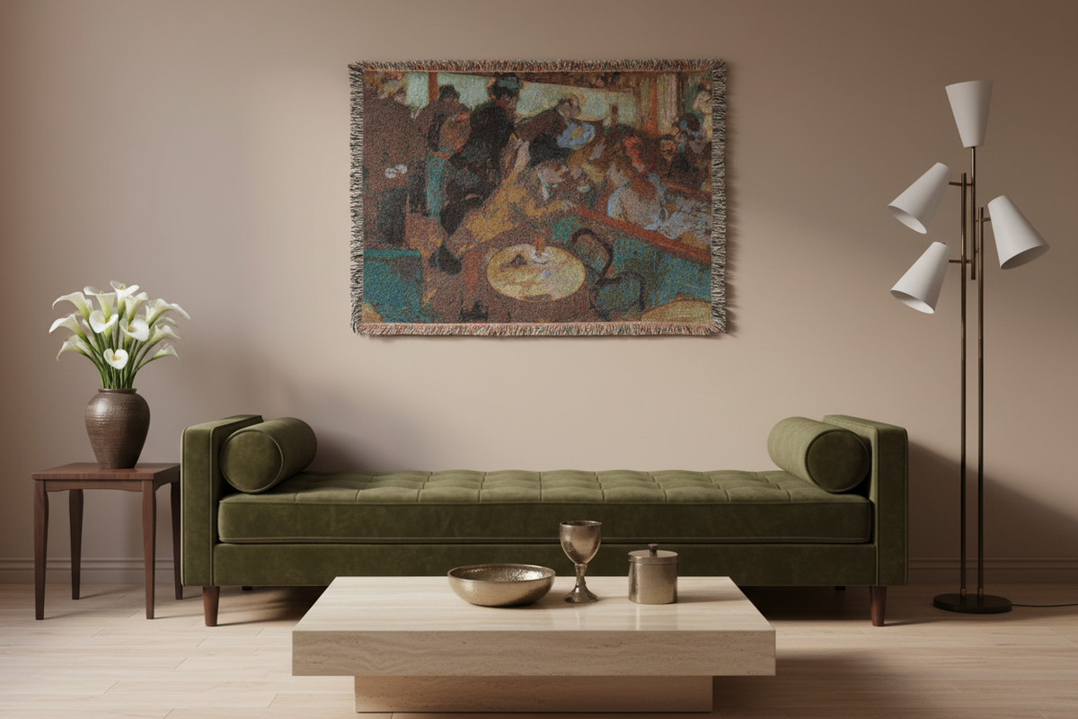 Café-Concert (The Spectators) — Degas Tapestry Blanket