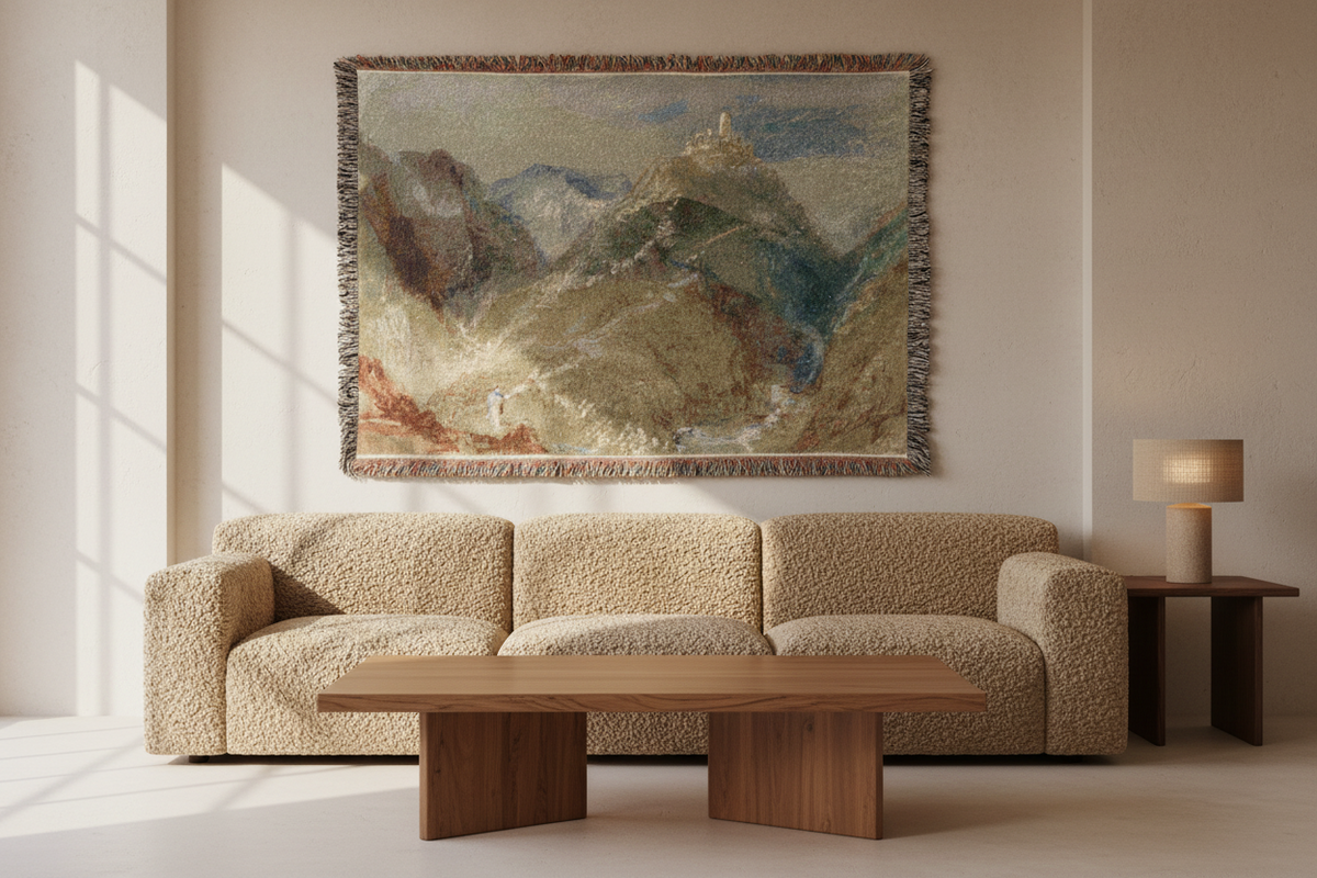 Castle on Height near Geneva — Turner Tapestry Blanket