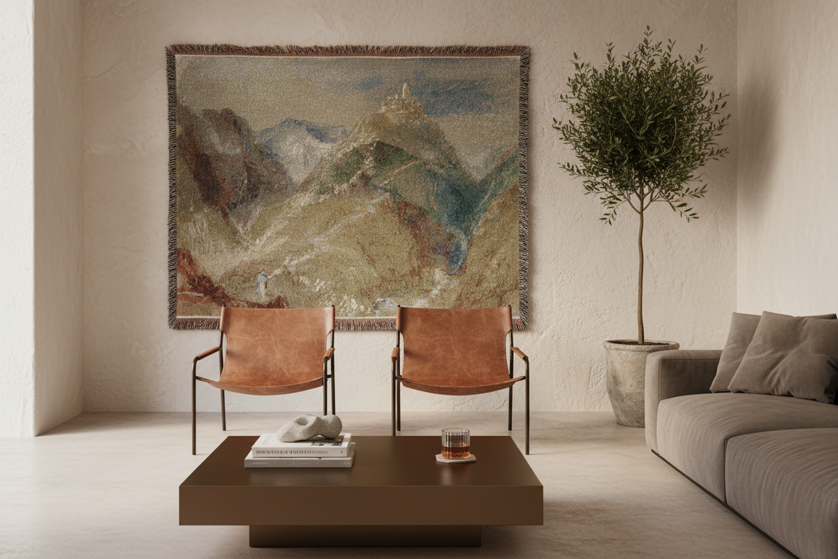 Castle on Height near Geneva — Turner Tapestry Blanket