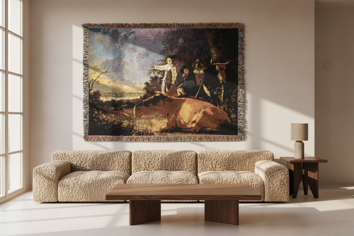 Cattle with Shepherds — Cuyp Tapestry Blanket