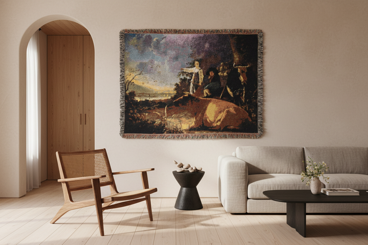 Cattle with Shepherds — Cuyp Tapestry Blanket