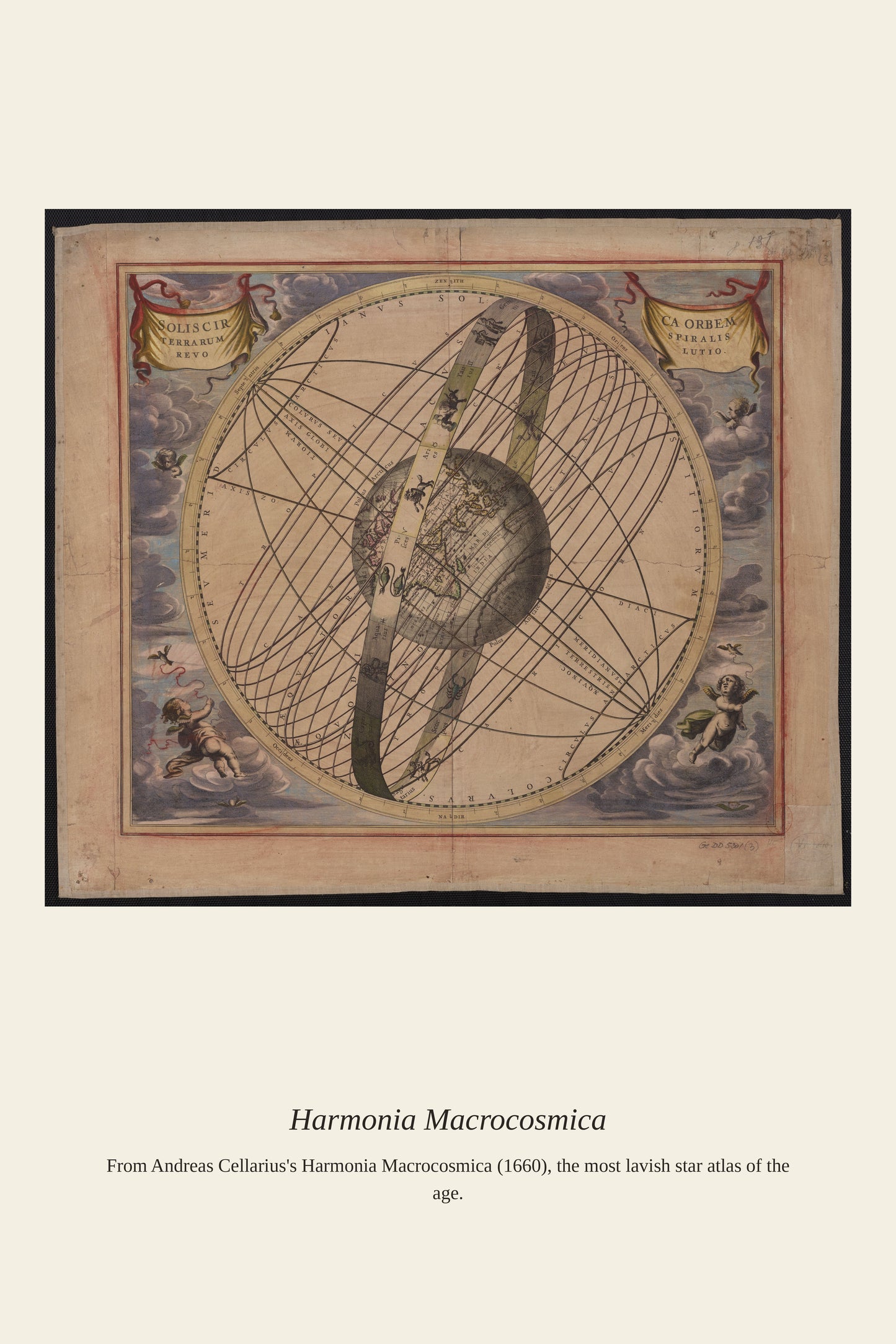 Cellarius Celestial Chart (13) - Antique Celestial Print
