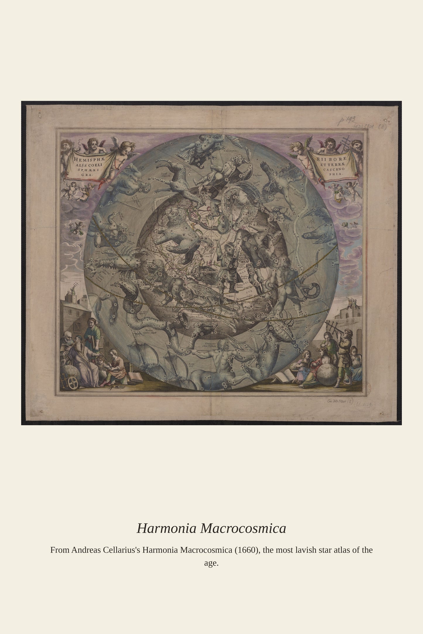 Cellarius Celestial Chart (18) - Antique Celestial Print
