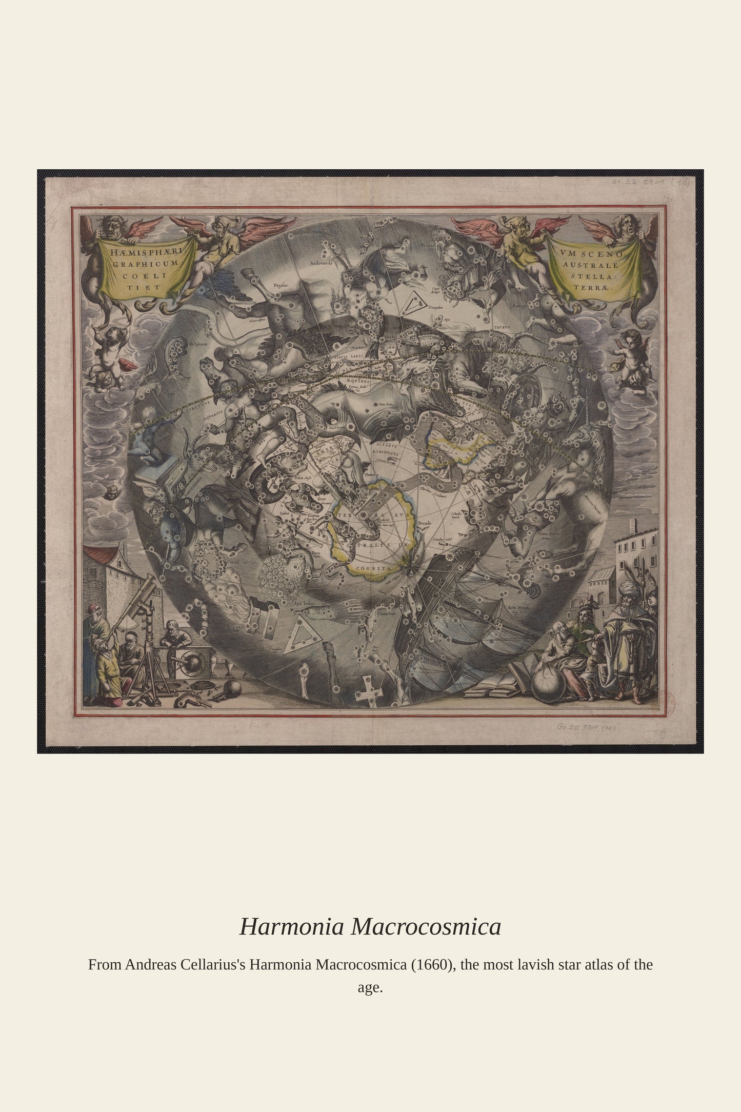 Cellarius Celestial Chart (20) - Antique Celestial Print