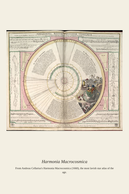 Cellarius Celestial Chart (3) - Antique Celestial Print