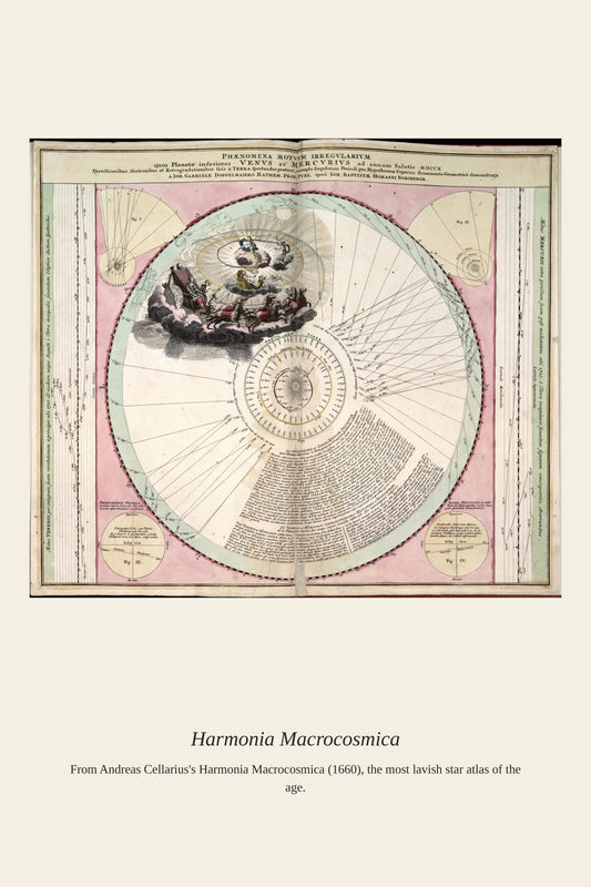 Cellarius Celestial Chart (4) - Antique Celestial Print