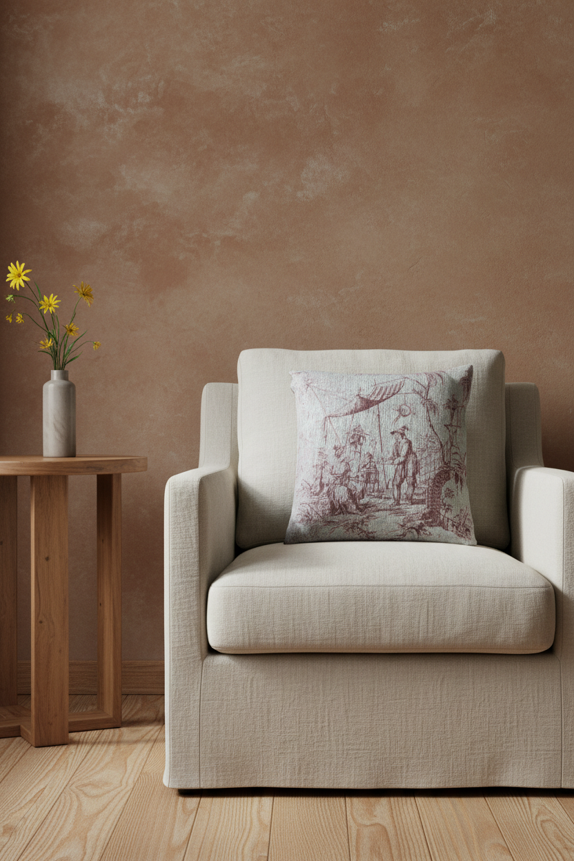 Chinoiserie Furnishing Fabric X Pillow