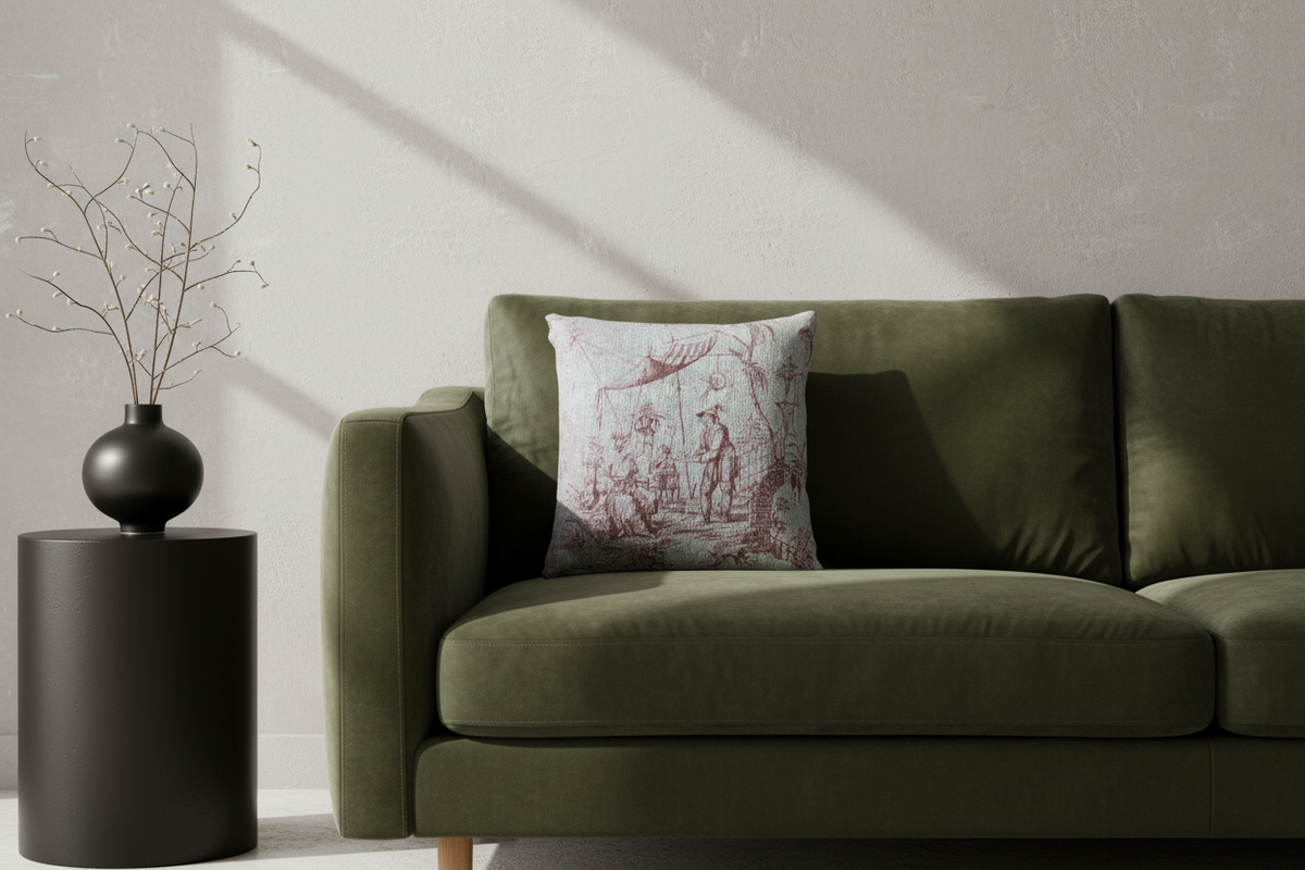 Chinoiserie Furnishing Fabric X Pillow