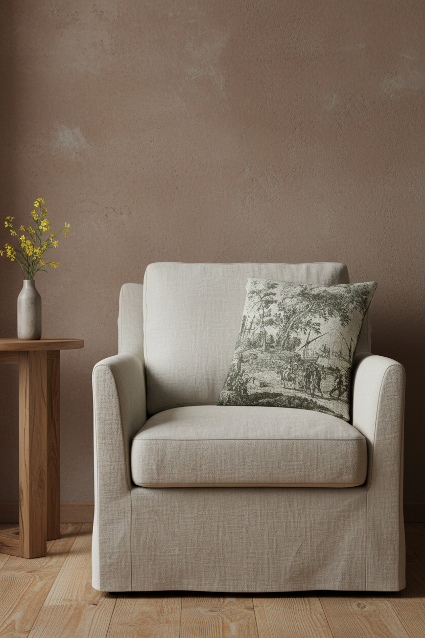 Coast Scene with an Artist Drawing — Lorrain Pillow