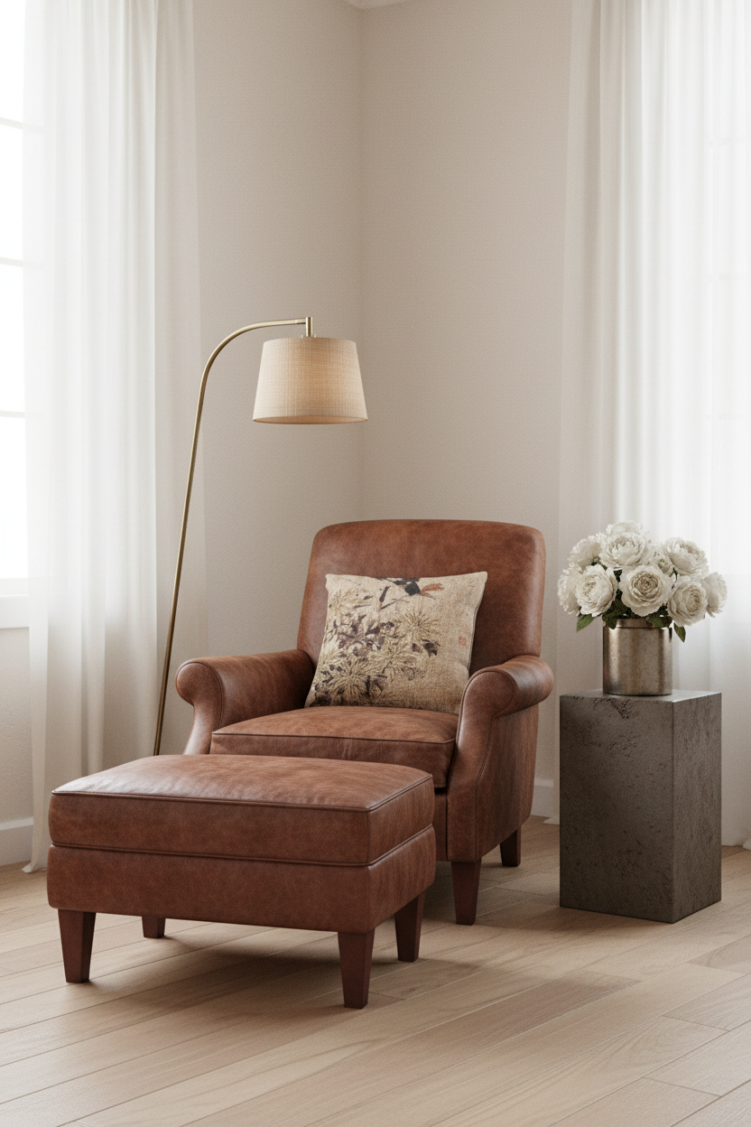 Crested Myna Birds and Chrysanthemums Pillow