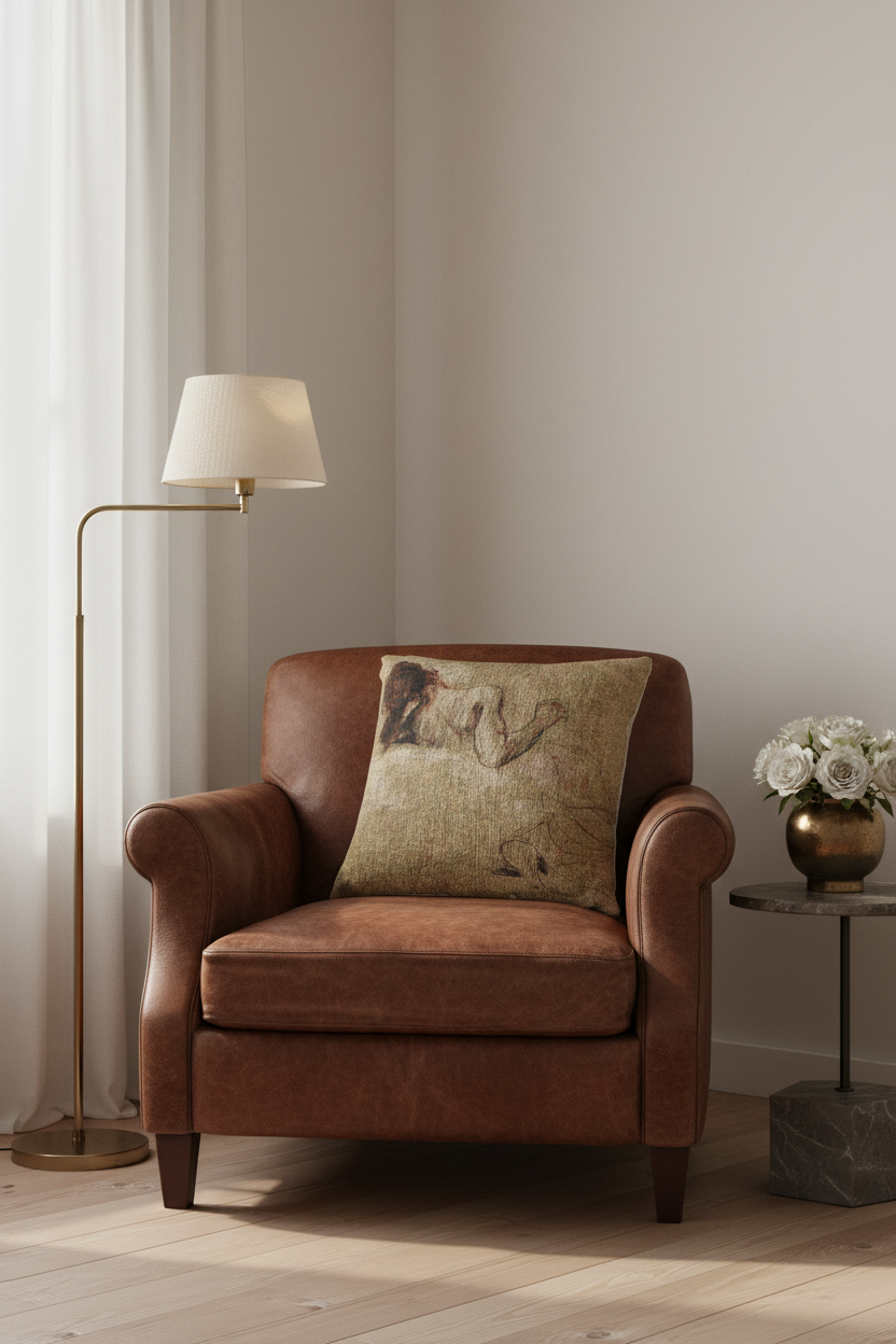 Crouching Woman — Delacroix Pillow
