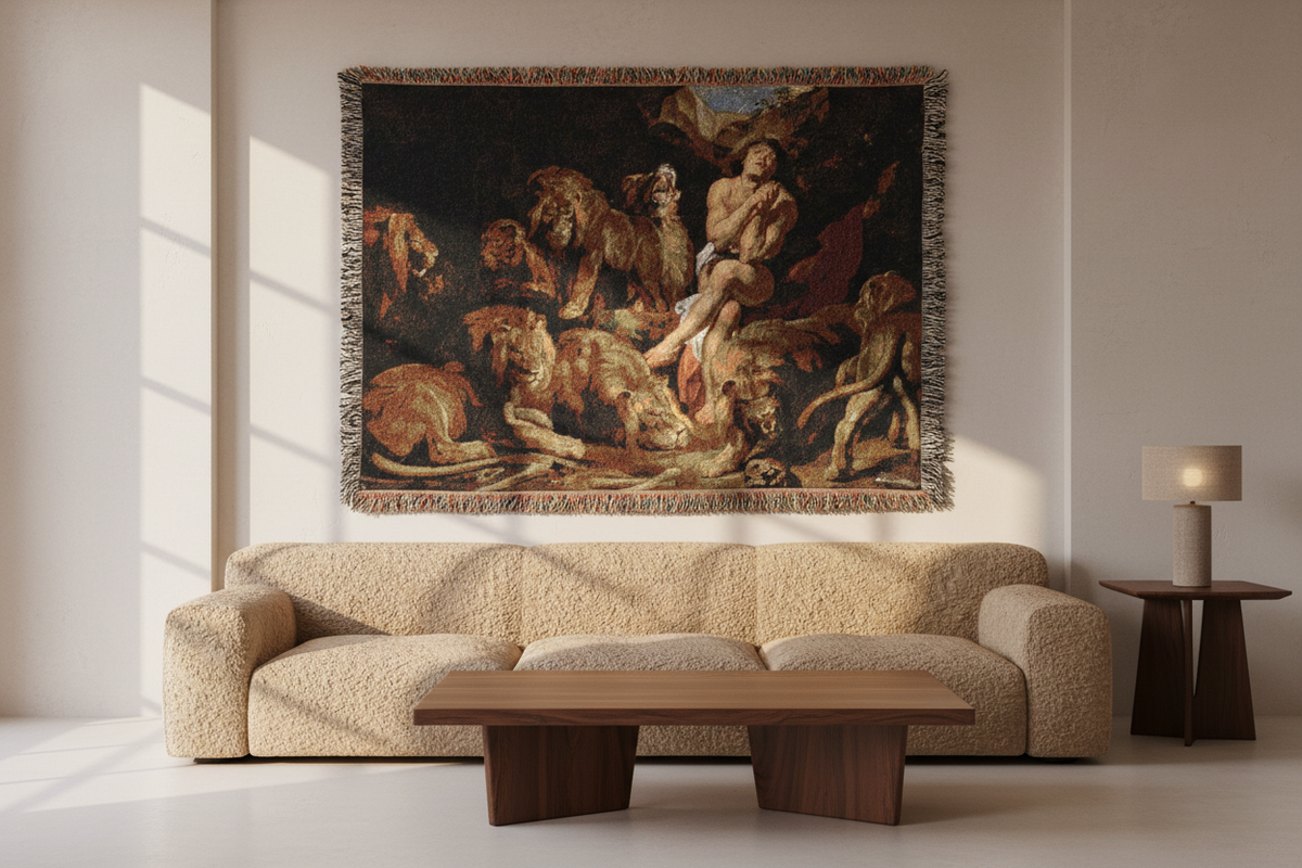 Daniel in the Lions' Den — Rubens Tapestry Blanket