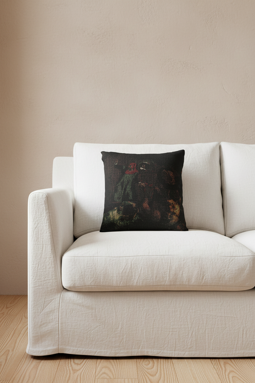 Dante's Bark (after Delacroix) Pillow