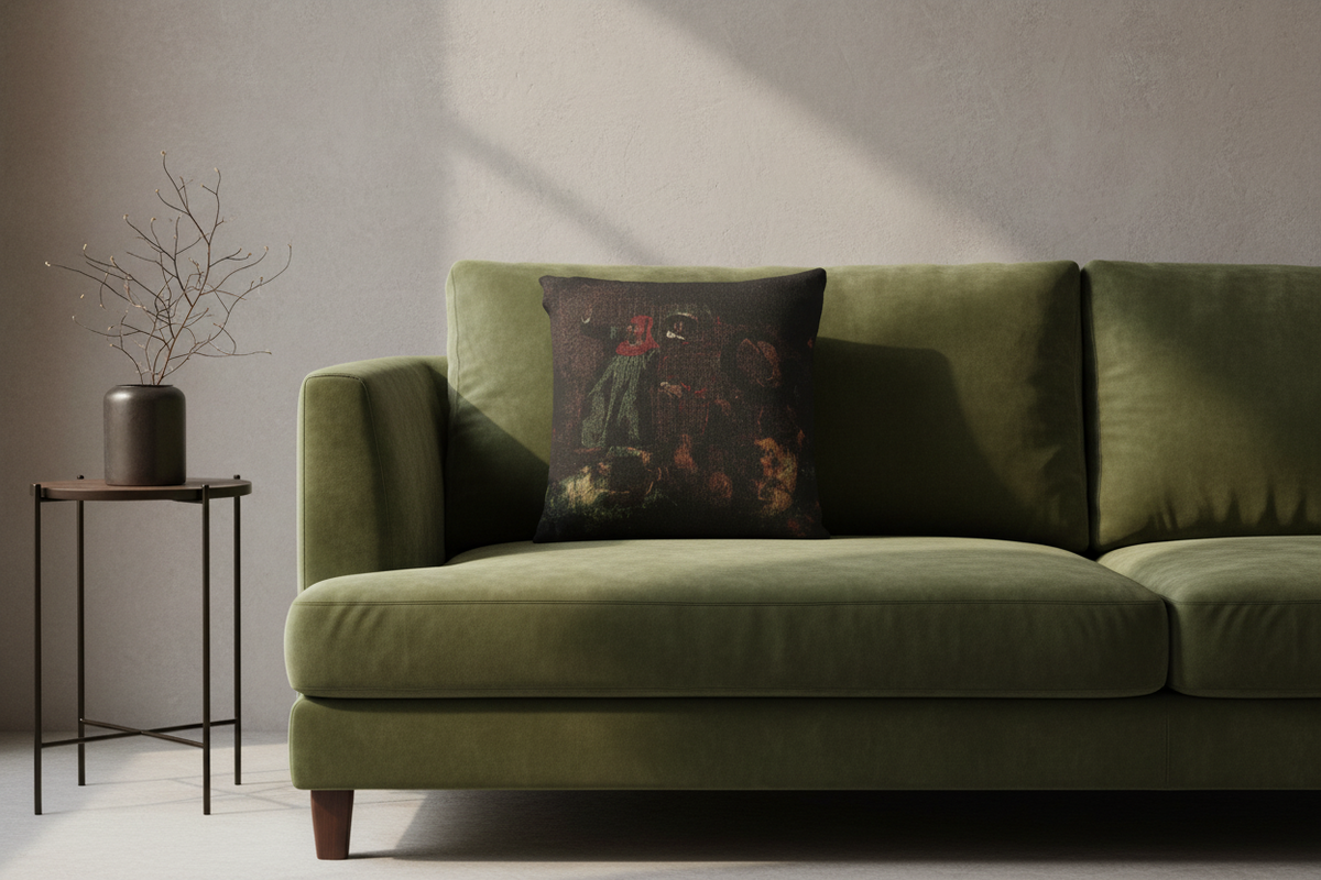 Dante's Bark (after Delacroix) Pillow