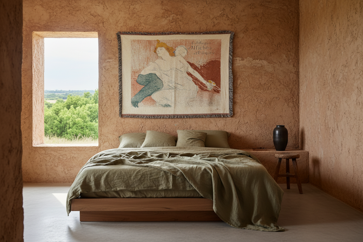 Debauchery (Second Plate) — Toulouse-Lautrec Tapestry Blanket