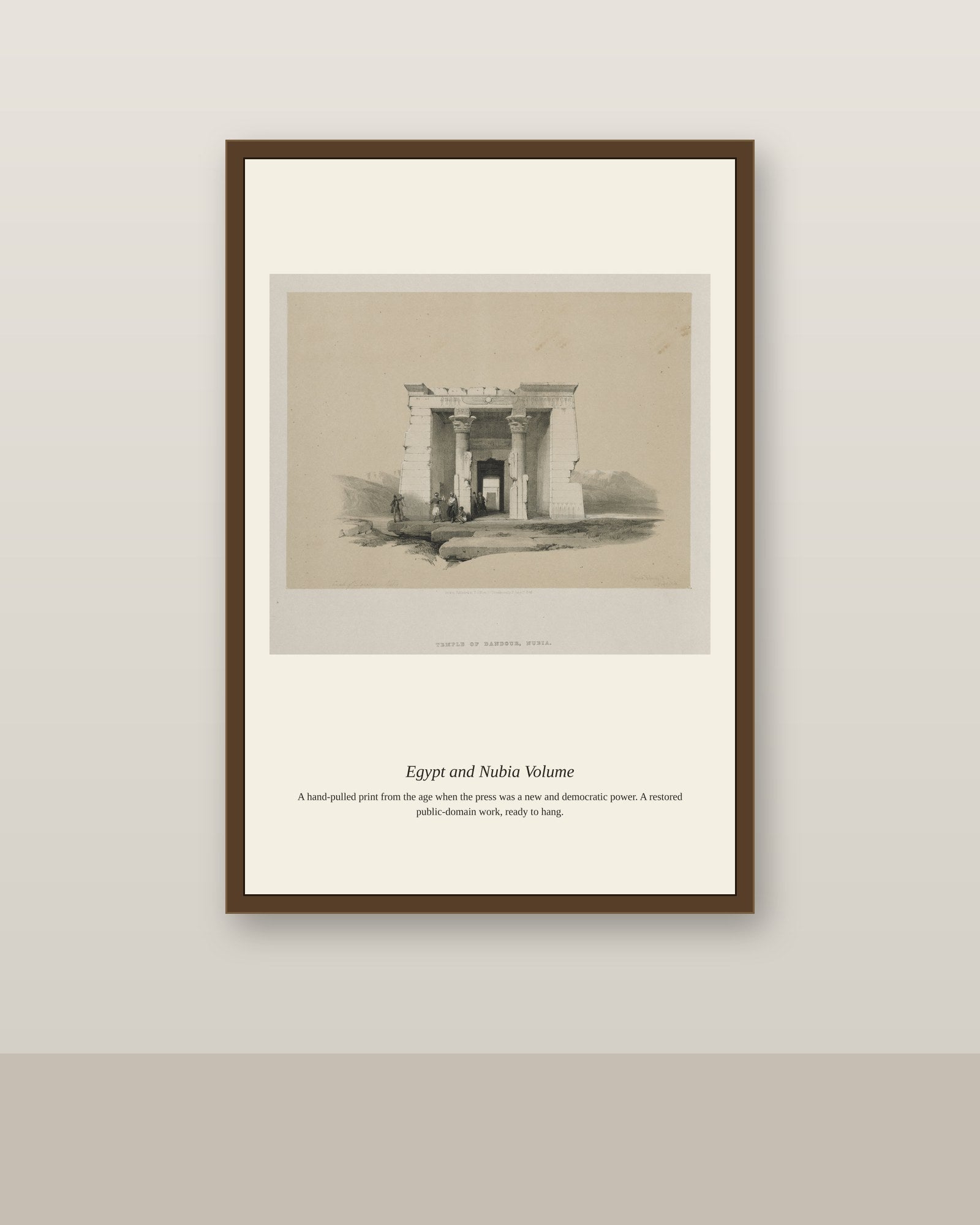 Egypt and Nubia Volume (2) - Ancient Art Print antique art print shown framed on a wall in a styled room