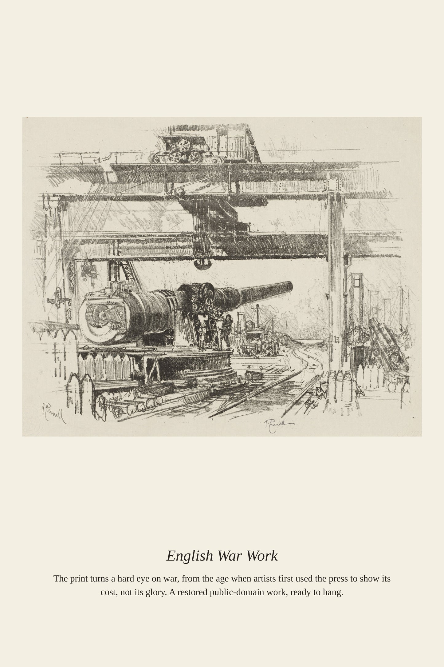 English War Work (7) - Antique Historical Print