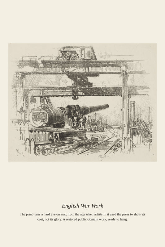 English War Work (7) - Antique Historical Print