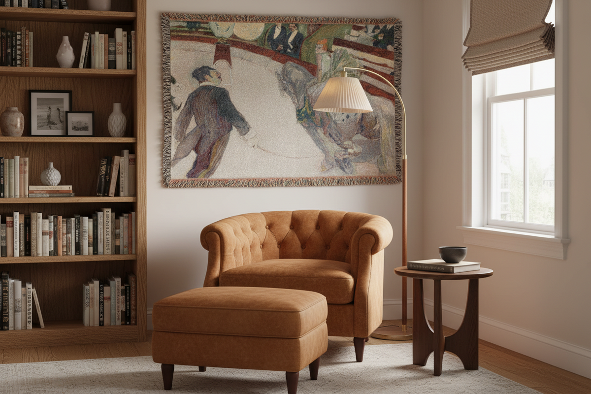 Equestrienne — Toulouse-Lautrec Tapestry Blanket