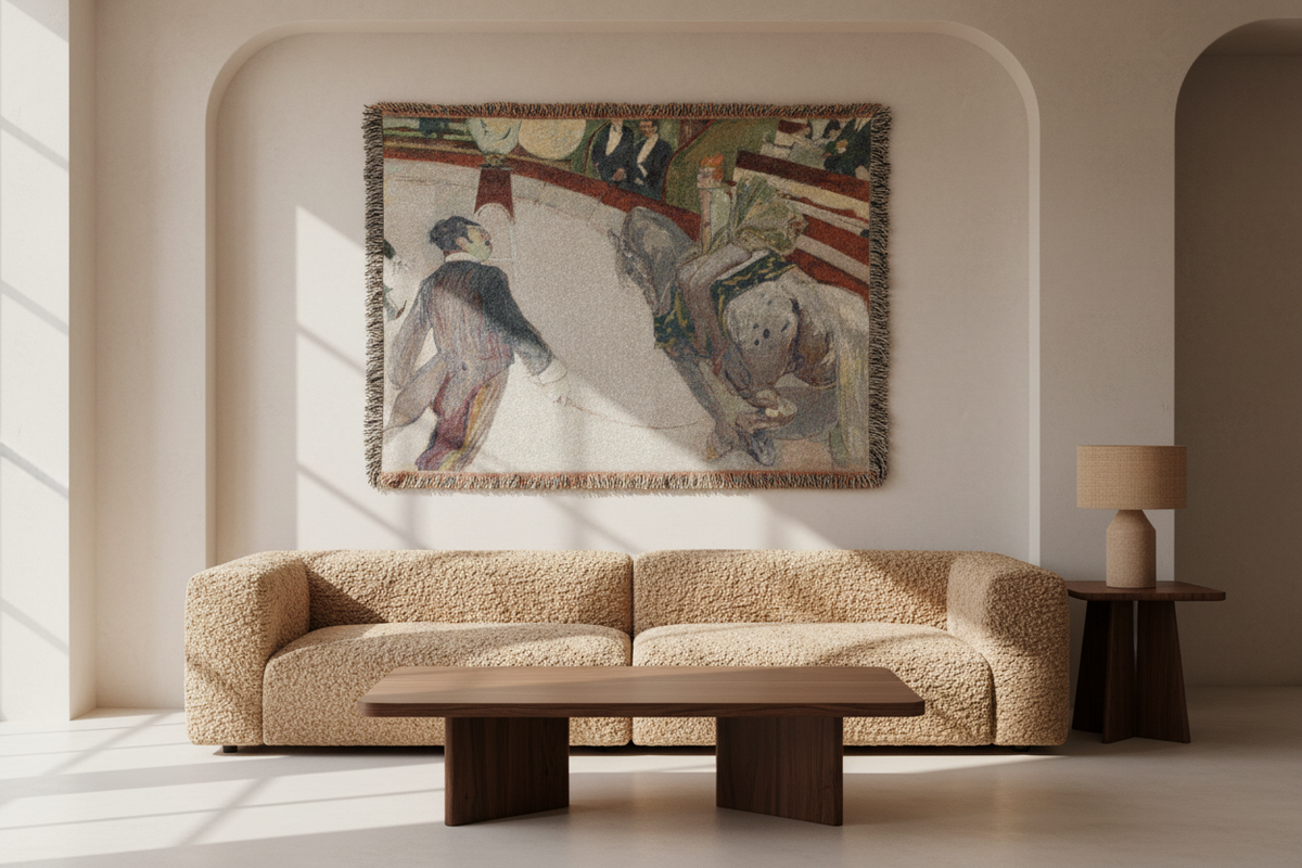 Equestrienne — Toulouse-Lautrec Tapestry Blanket