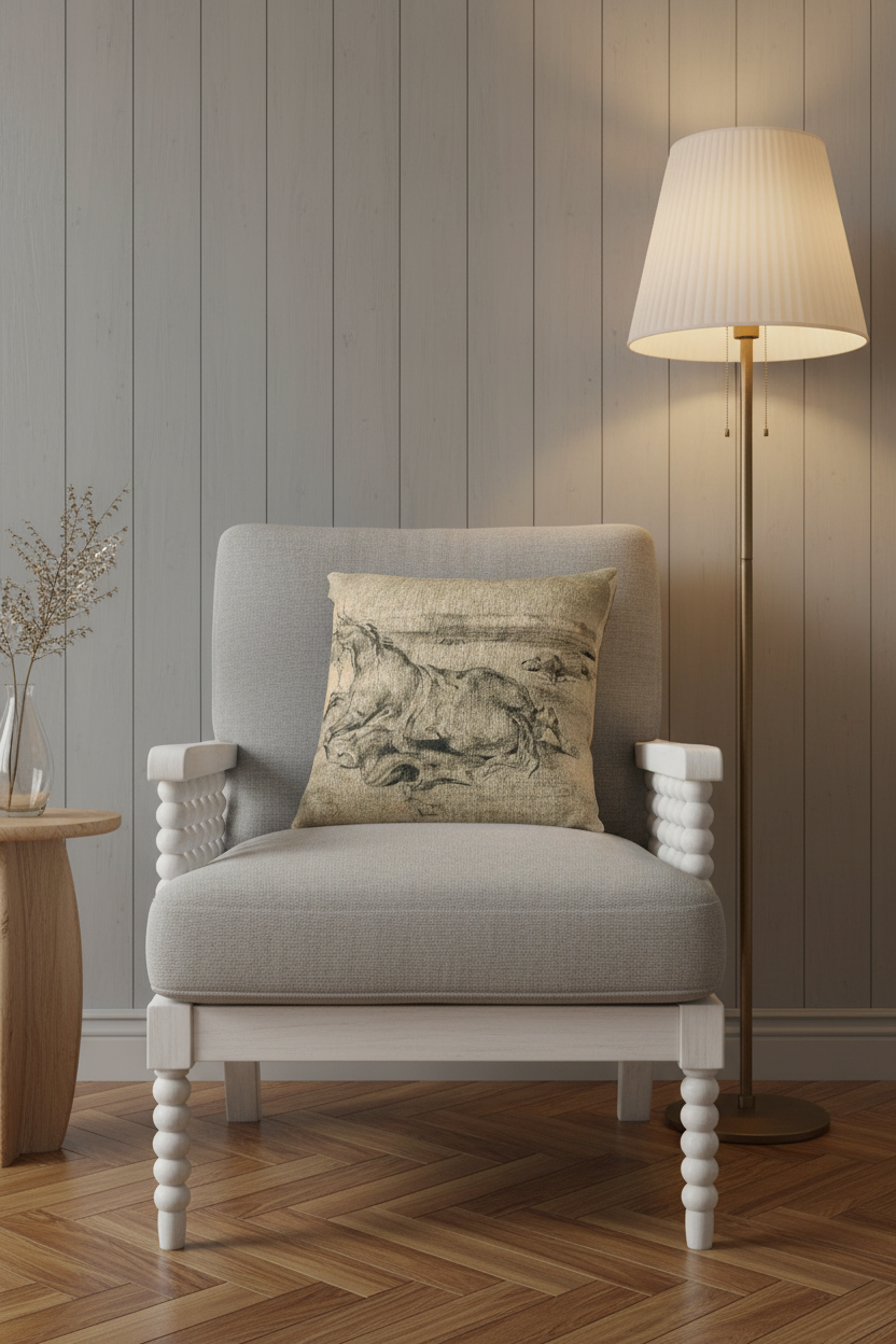 Fallen Horse and Dead Knight — Delacroix Pillow