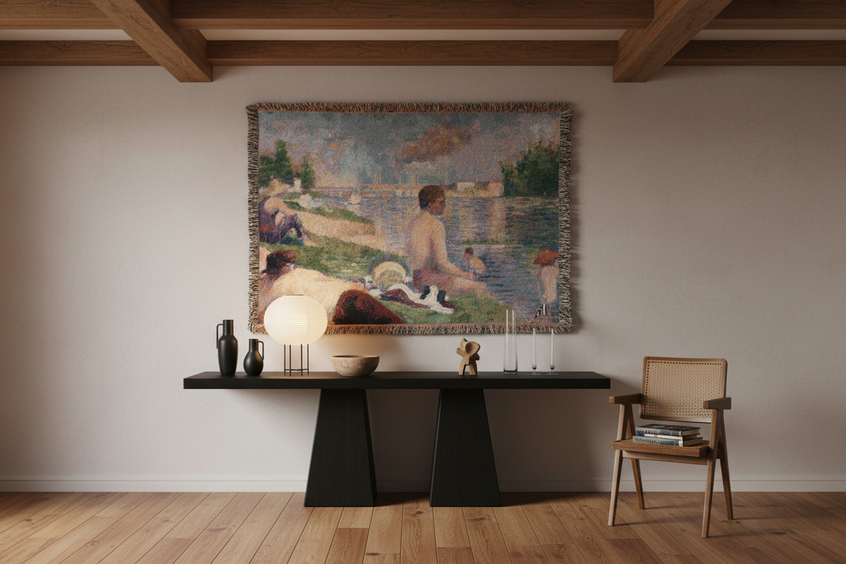 Final Study for Bathers — Seurat Tapestry Blanket
