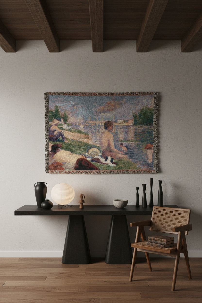 Final Study for Bathers — Seurat Tapestry Blanket