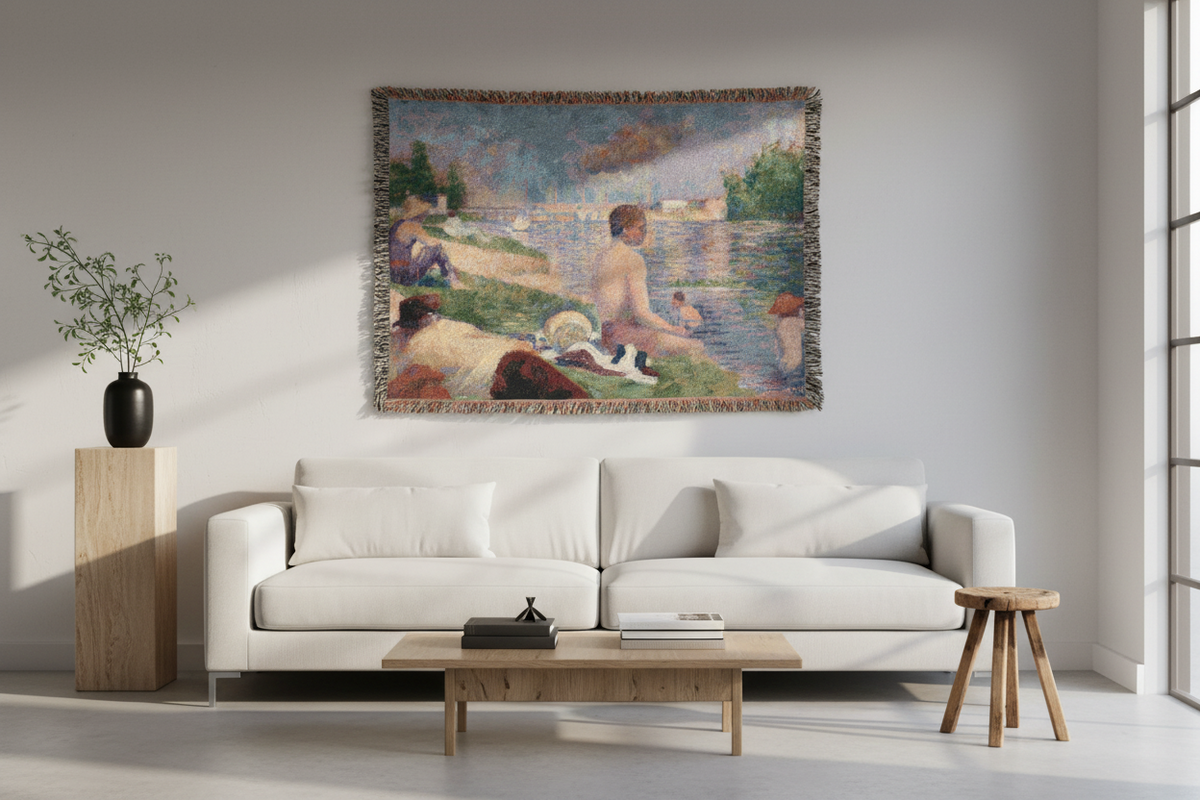 Final Study for Bathers — Seurat Tapestry Blanket