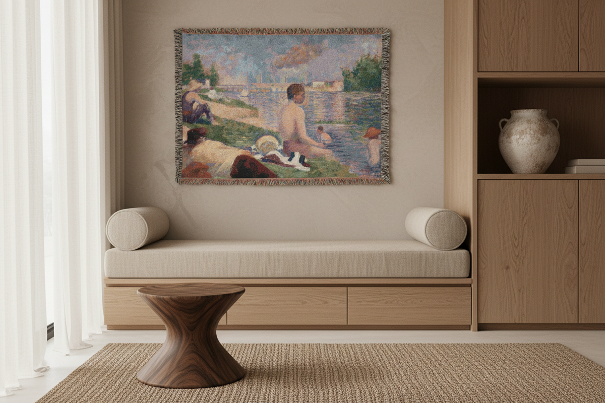 Final Study for Bathers — Seurat Tapestry Blanket
