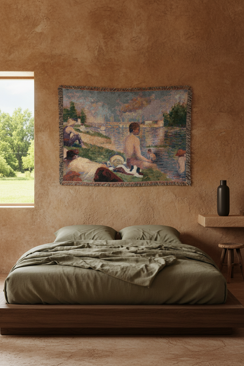 Final Study for Bathers — Seurat Tapestry Blanket