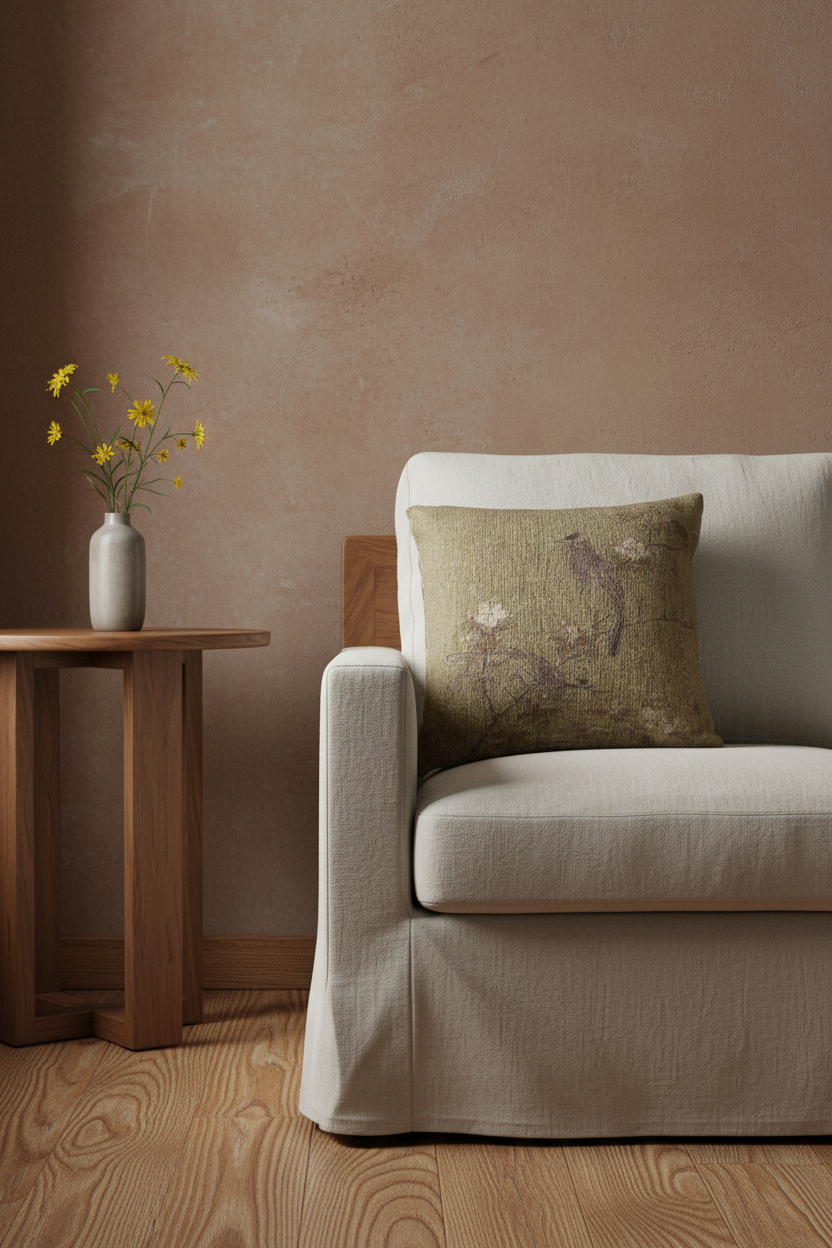 Flowers and Birds Pillow