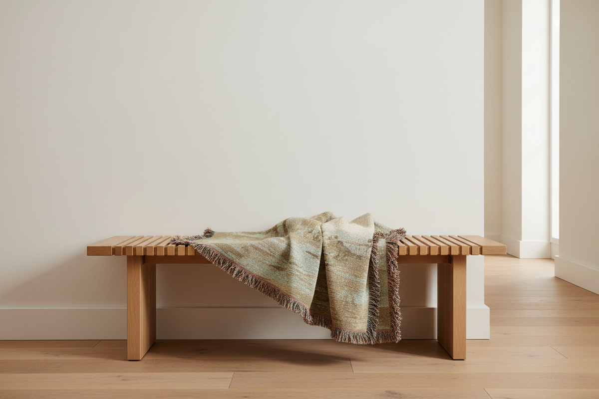 Gateway Near a Landing Bridge — Guardi Tapestry Blanket