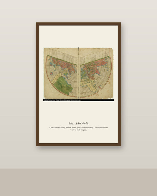 Glareanus Map JCB (2) antique art print shown framed on a wall in a styled room